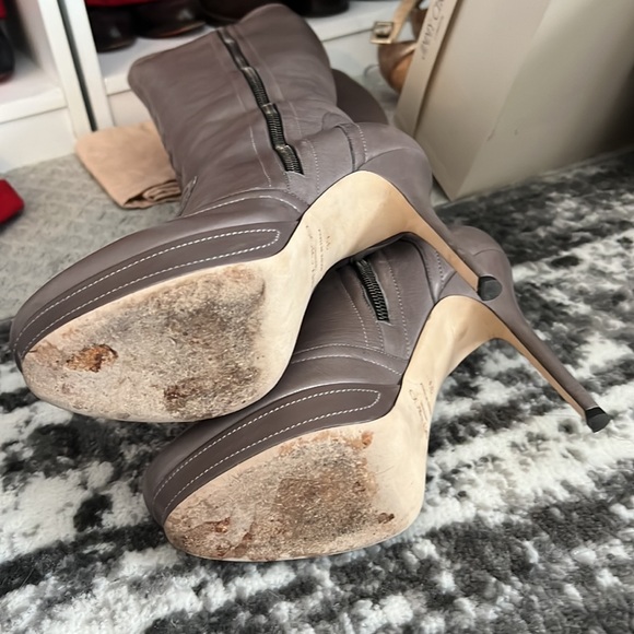 Jimmy Choo light gray size 39 knee high boot - Picture 4 of 6